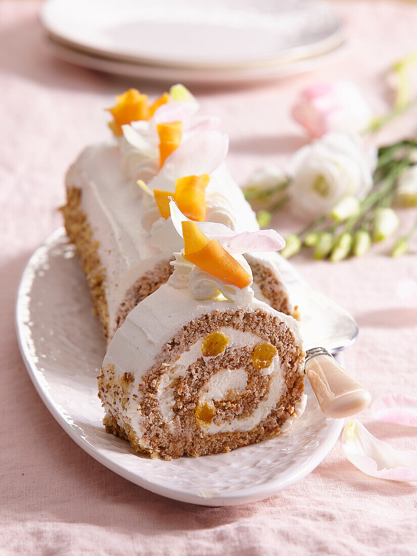 Carrot cake roll