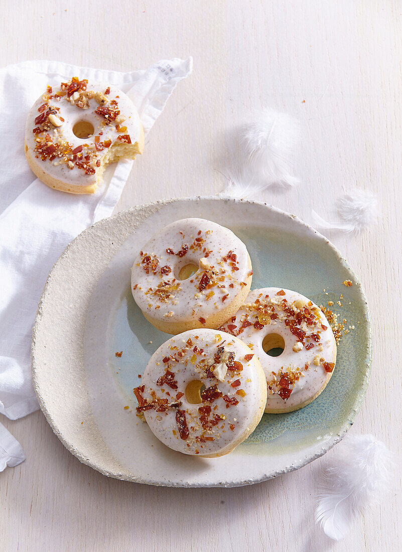 Gluten free doughnuts with chocolate glaze