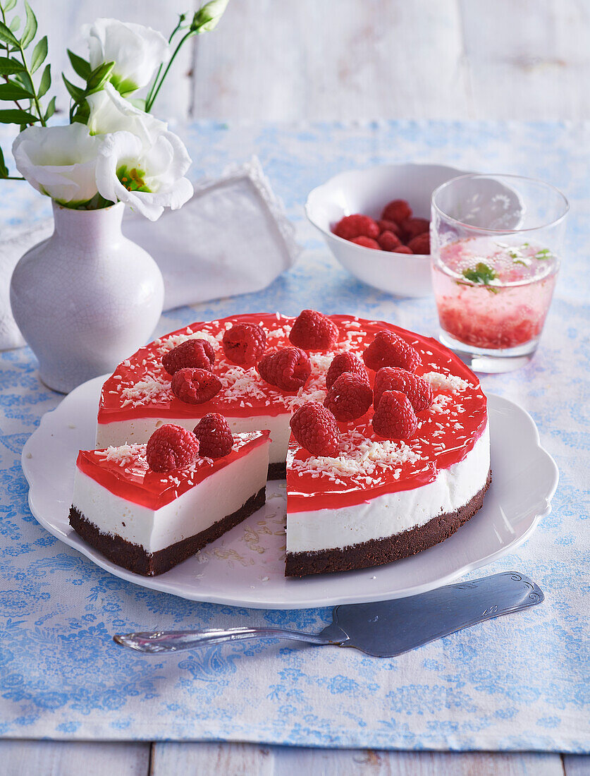 No bake raspberry cheesecake