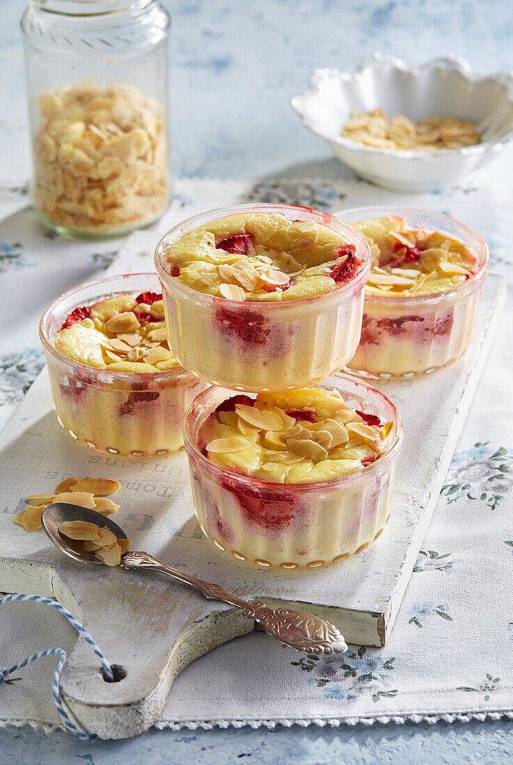 Baked quark with strawberries