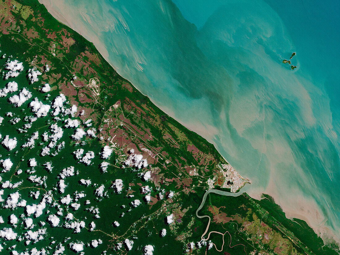 Korou, French Guiana, satellite image