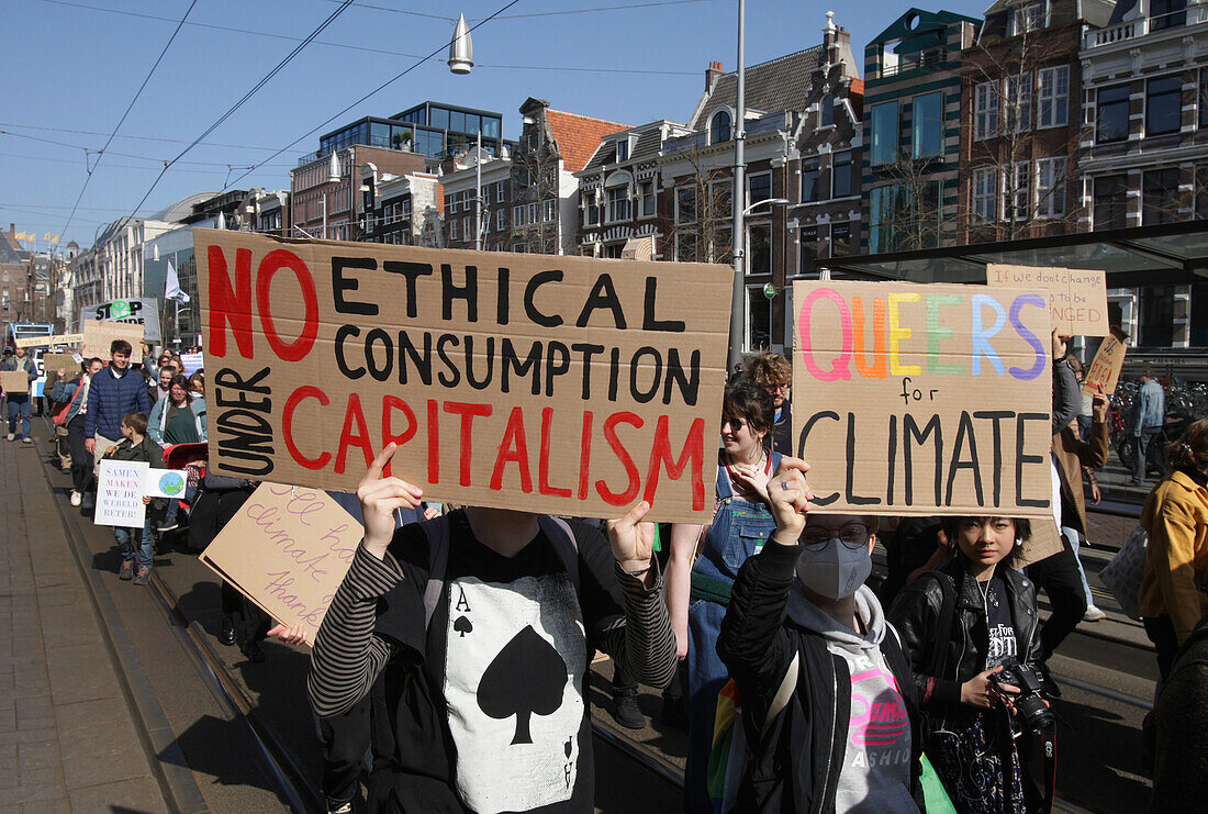 Climate change protest, Amsterdam, Netherlands, 2022