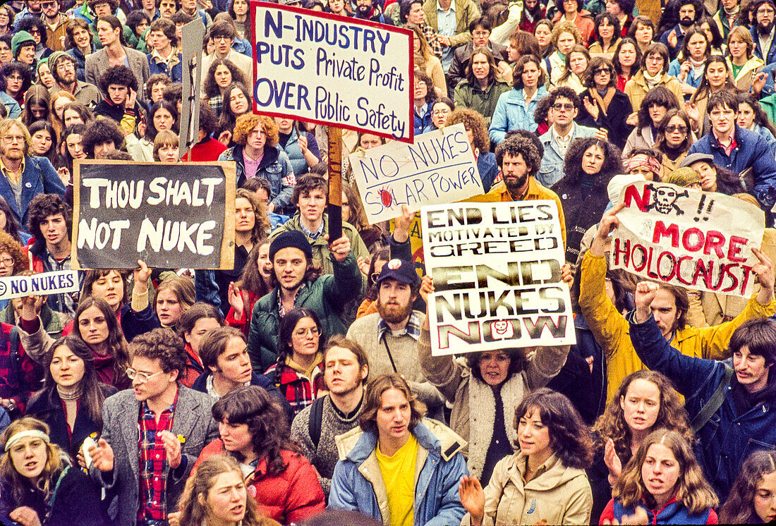 Nuclear power demonstrators on Boston Common, 1978