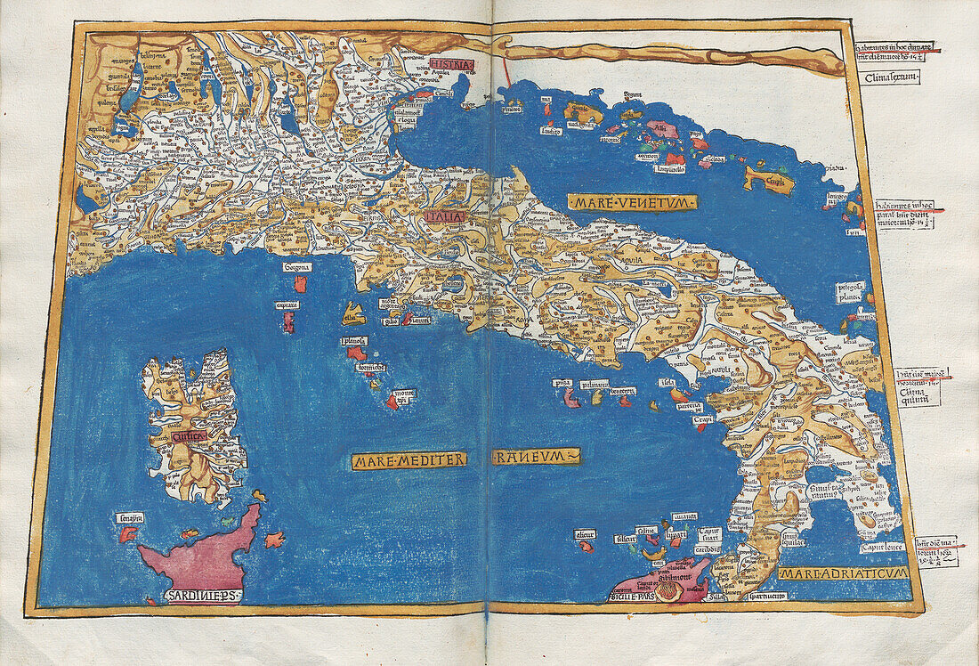 Ptolemy's map of Italy, 2nd century