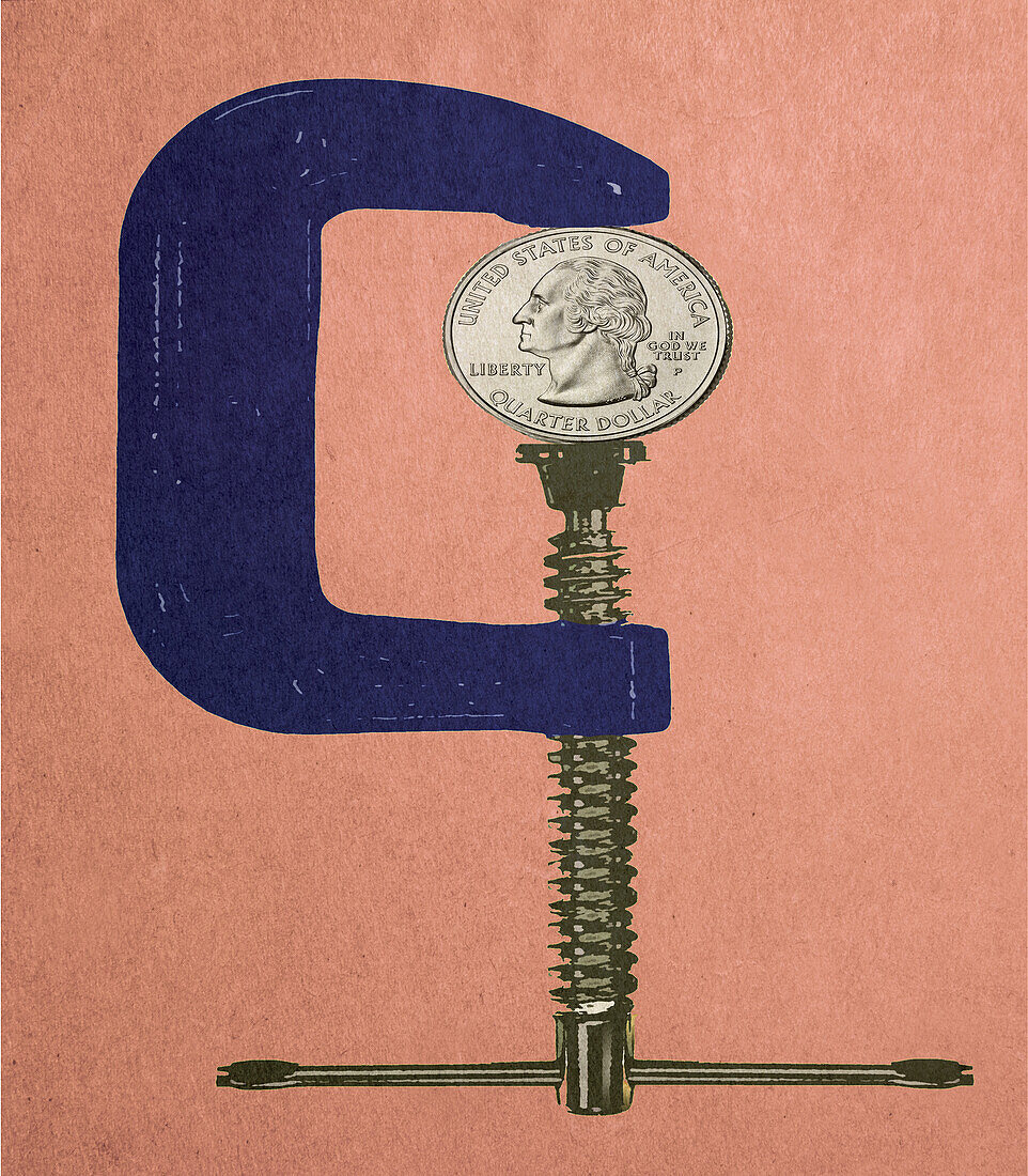 Pressure on the dollar, illustration