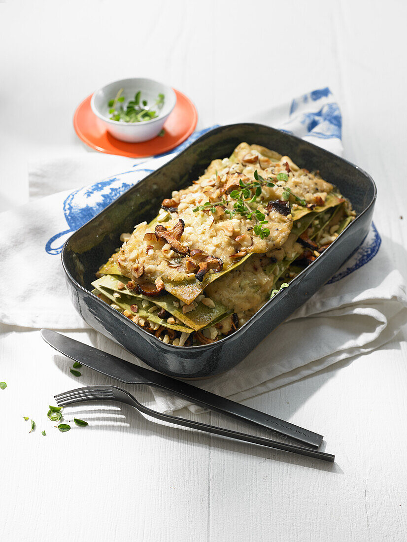 Kohlrabi-Lasagne mit Zitronen-Fenchel-Béchamel