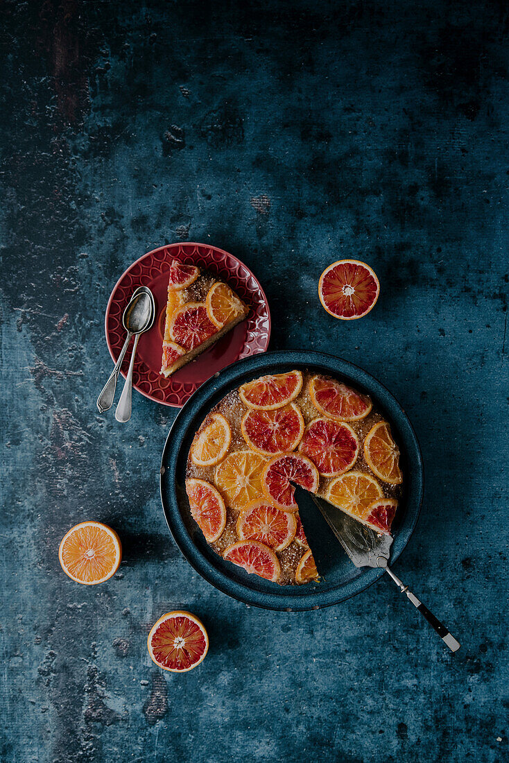 Upside-Down-Blutorangenkuchen