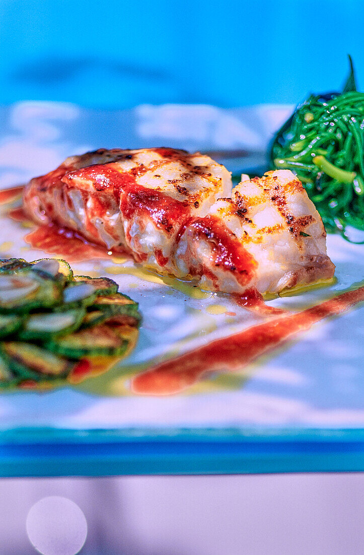 Grilled grouper with tomato vinaigrette
