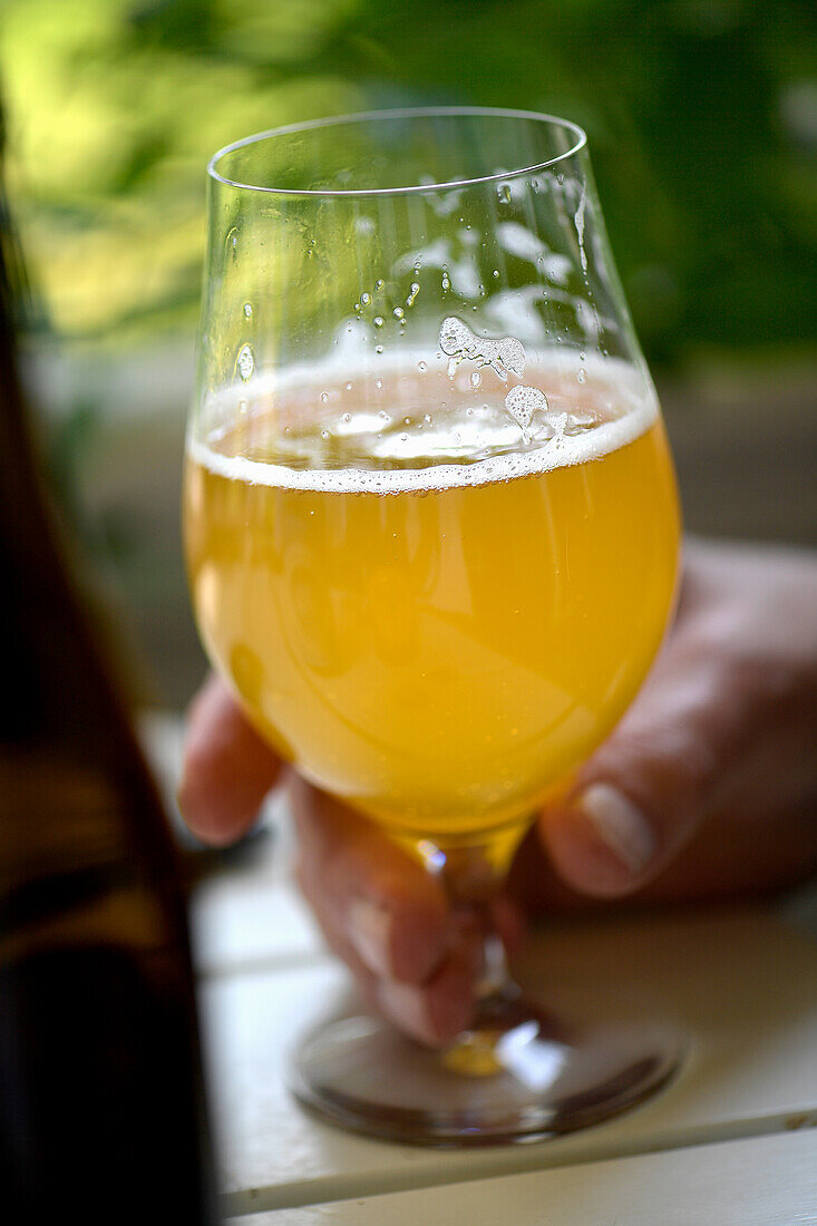 A glass of beer