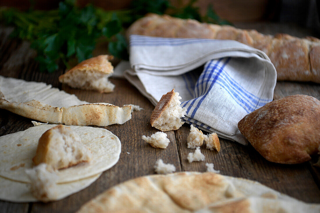 Brot und Tortillafladen
