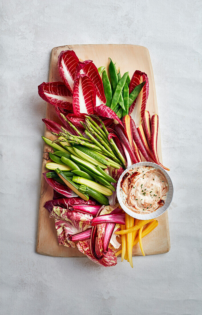 Crudités with chipotle aioli