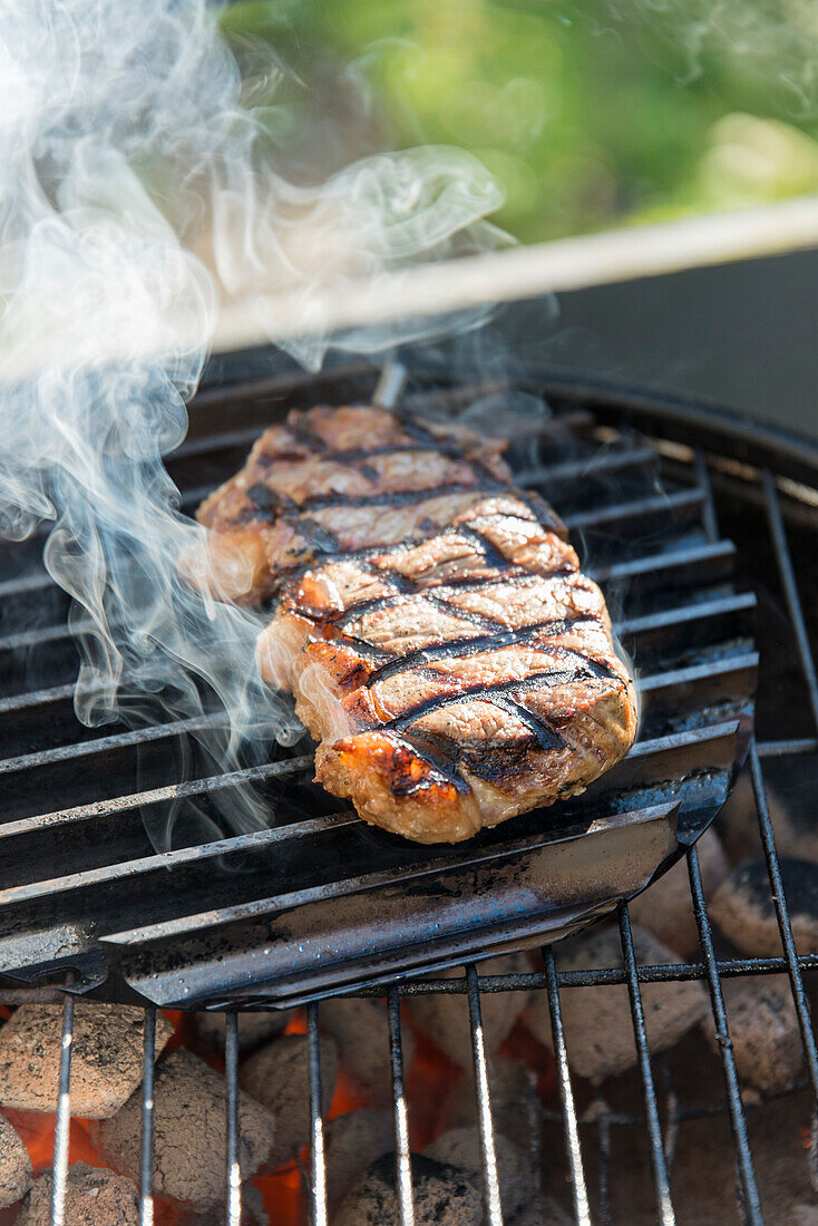 Steak on BBQ