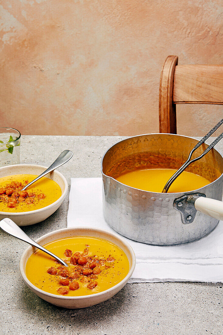 Carrot and tahini soup