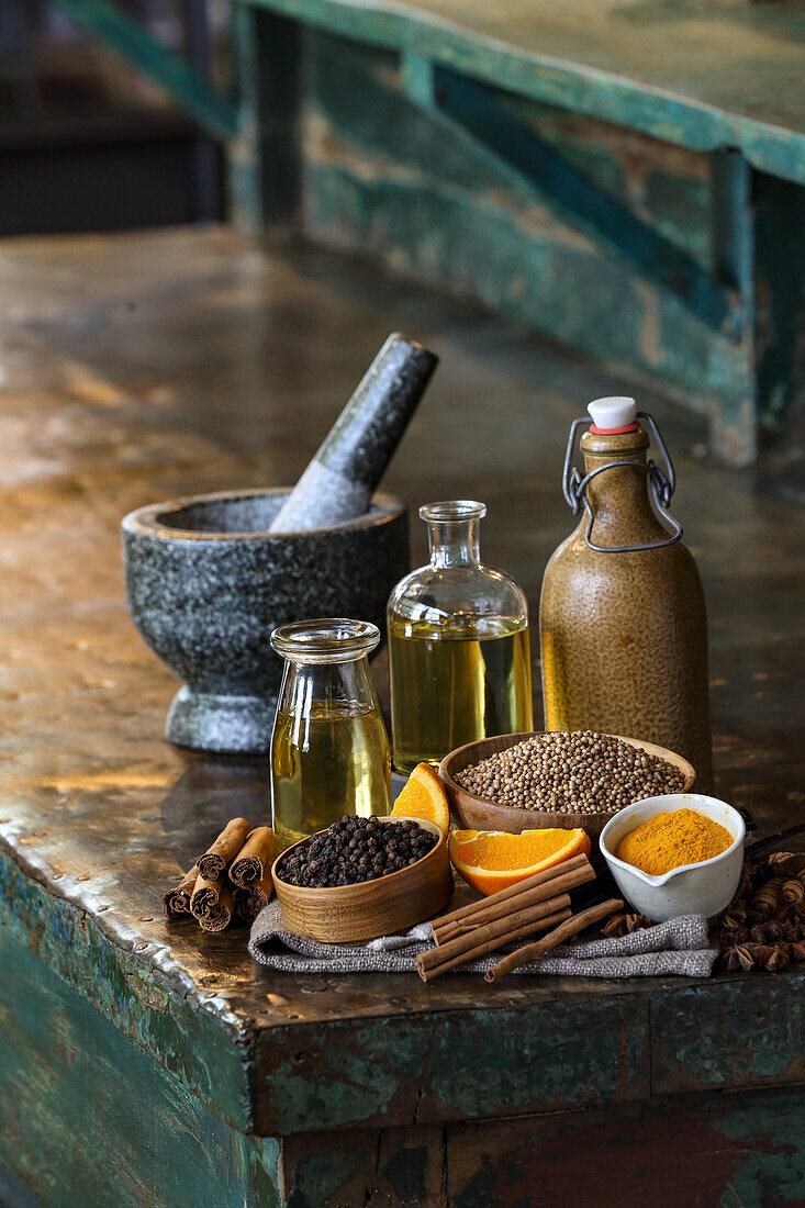 Spices and essential oils in natural cosmetics