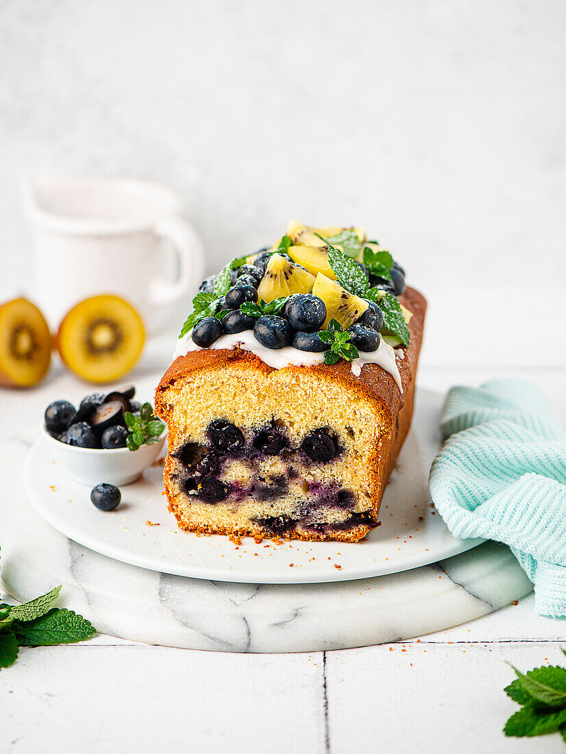 Schneller Blaubeer-Kastenkuchen