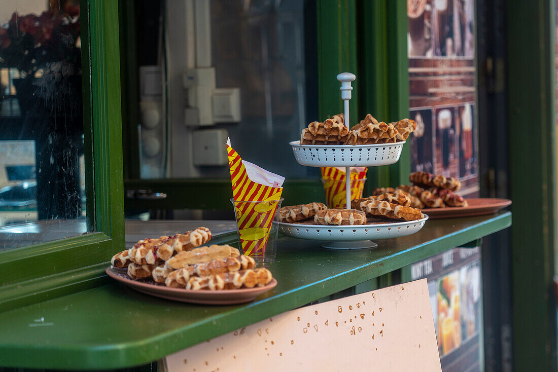 Sweden, Stockholm, Gamla Stan, Churros and waffles for sale