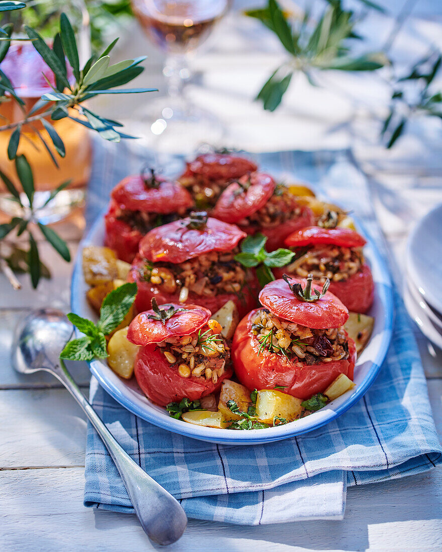 Gemista - Greek stuffed tomatoes