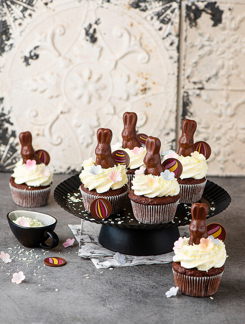 Chocolate cupcakes for Easter