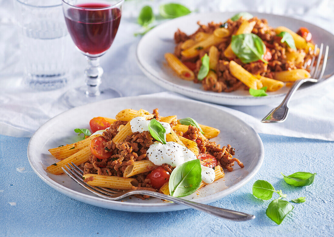 Schnelle Penne Bolognese