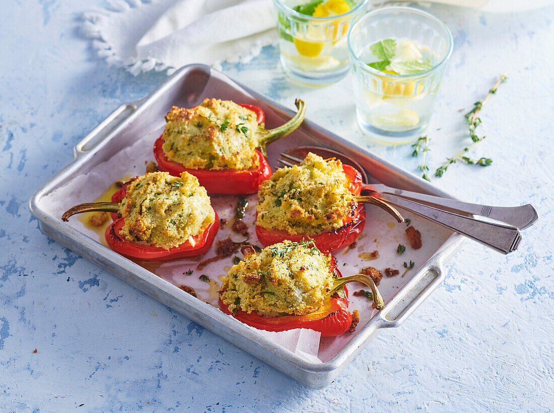 Couscous-stuffed bell peppers