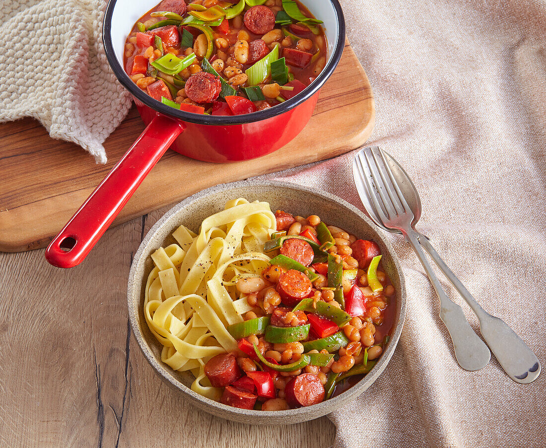 Bean and sausage stew