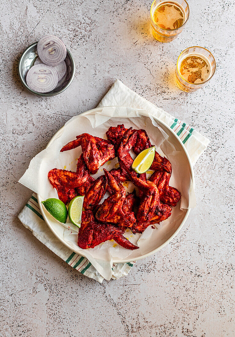 Tandoori chicken wings South Indian style