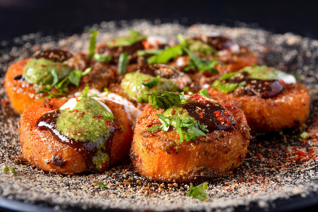 Sweet potato chaat (India)