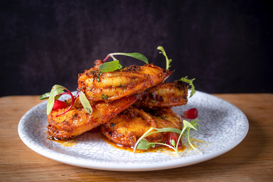 Malvan spiced grilled prawns (India)