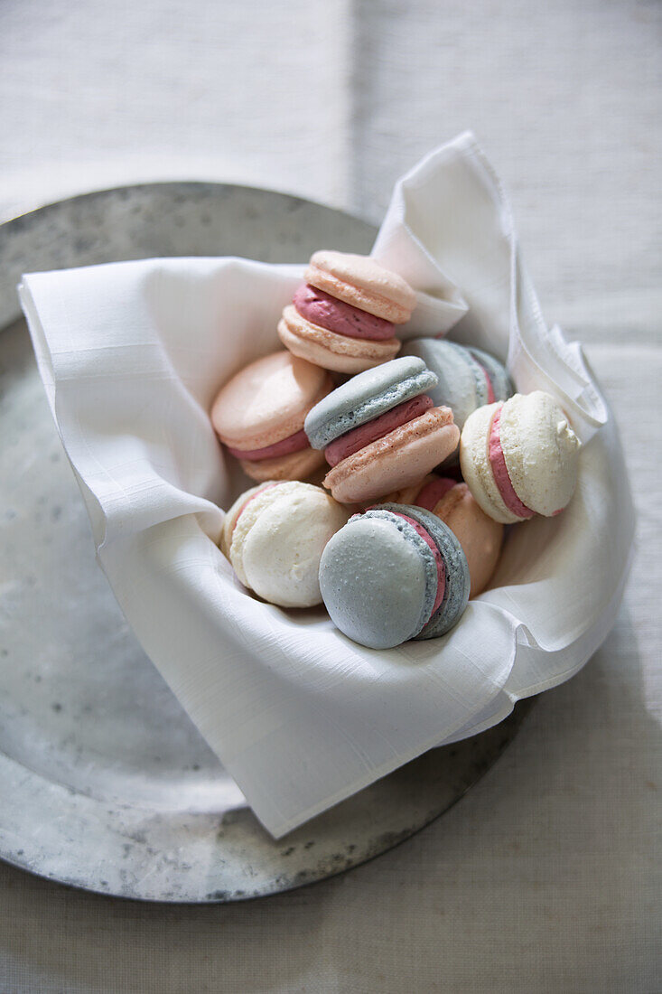 Pastellfarbene Macarons