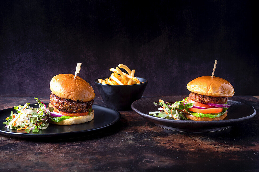 Aloo Tikki Burger and Kebab Burger (India)