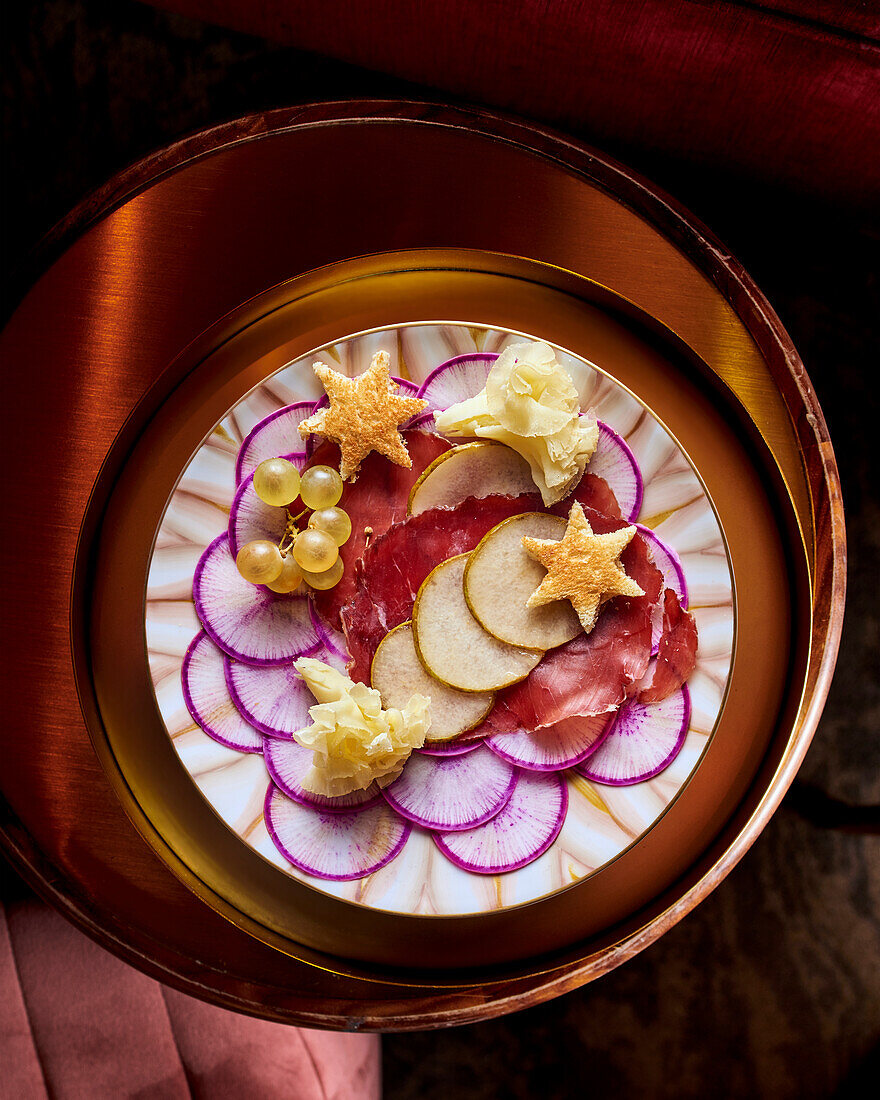 Carpaccio mit fünf Geschmacksrichtungen