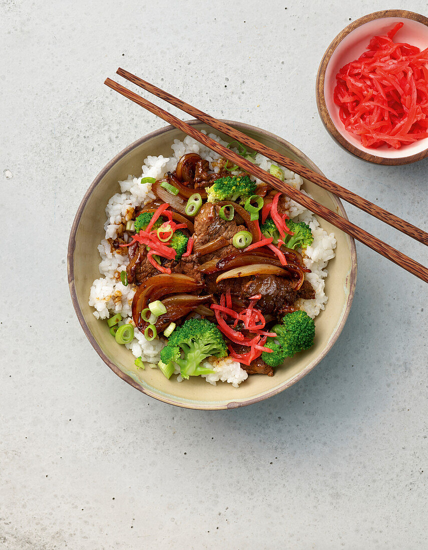 Gyudon (Reis mit Rindfleisch, Japan)