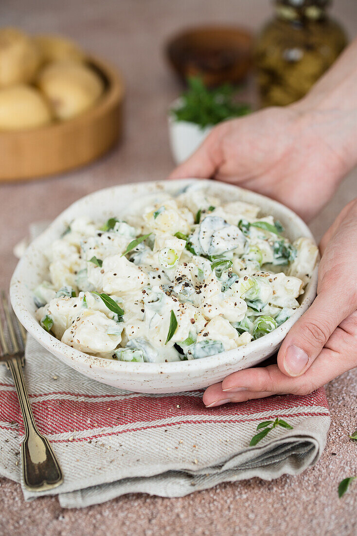 Kartoffelsalat mit Mayonnaise