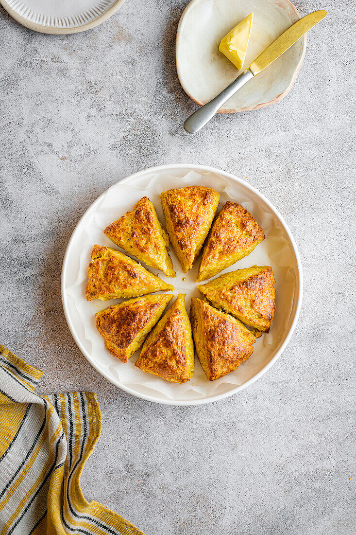 Butternut squash cheese scones