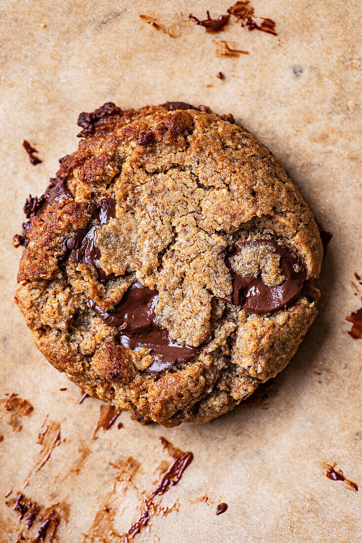 Schokoladen-Cookies mit Roggenmehl und Schokosplittern
