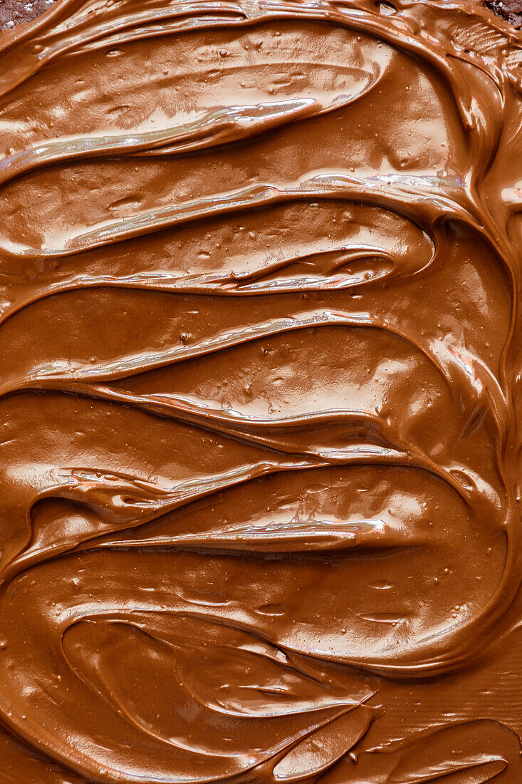 Macro photo of chocolate spread