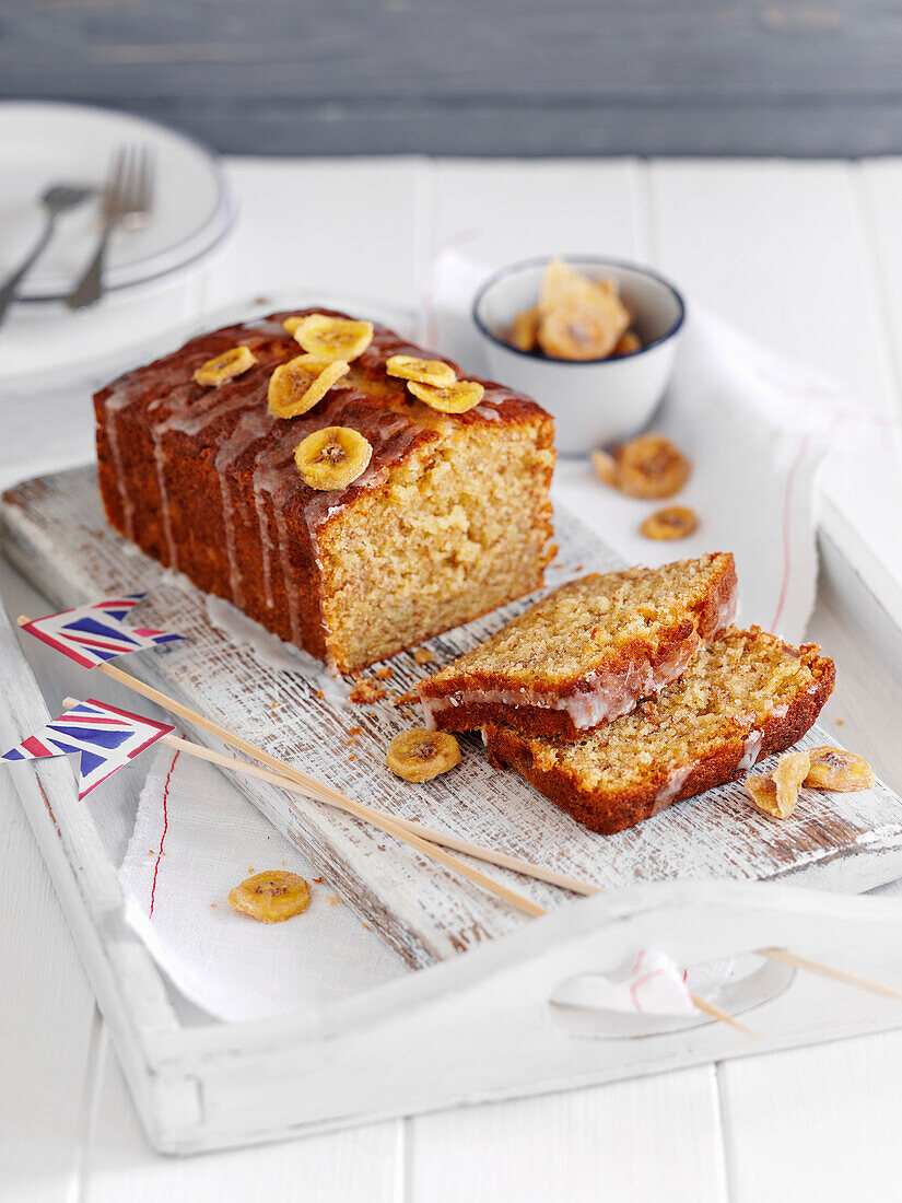 Banana bread, sliced