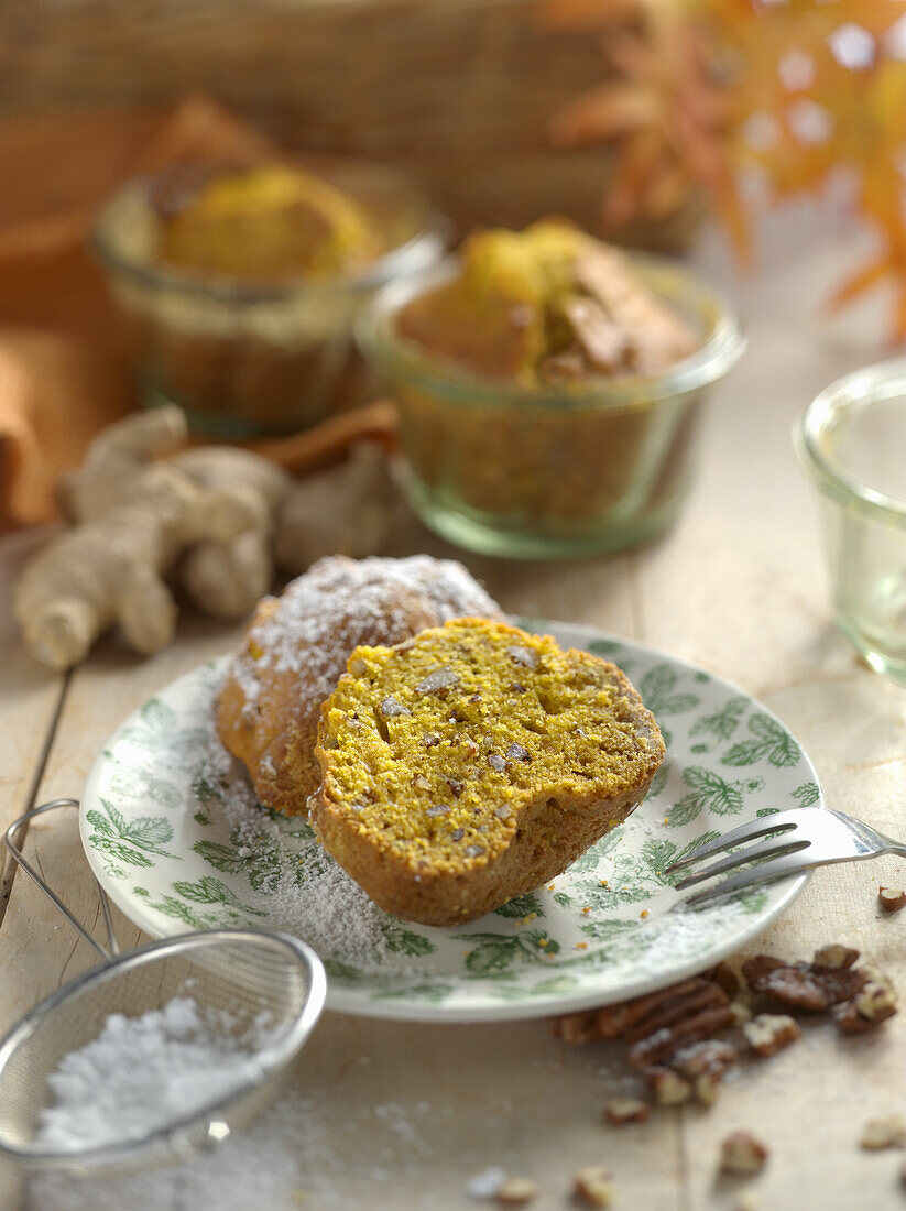 Kürbis-Orangen-Kuchen im Glas gebacken