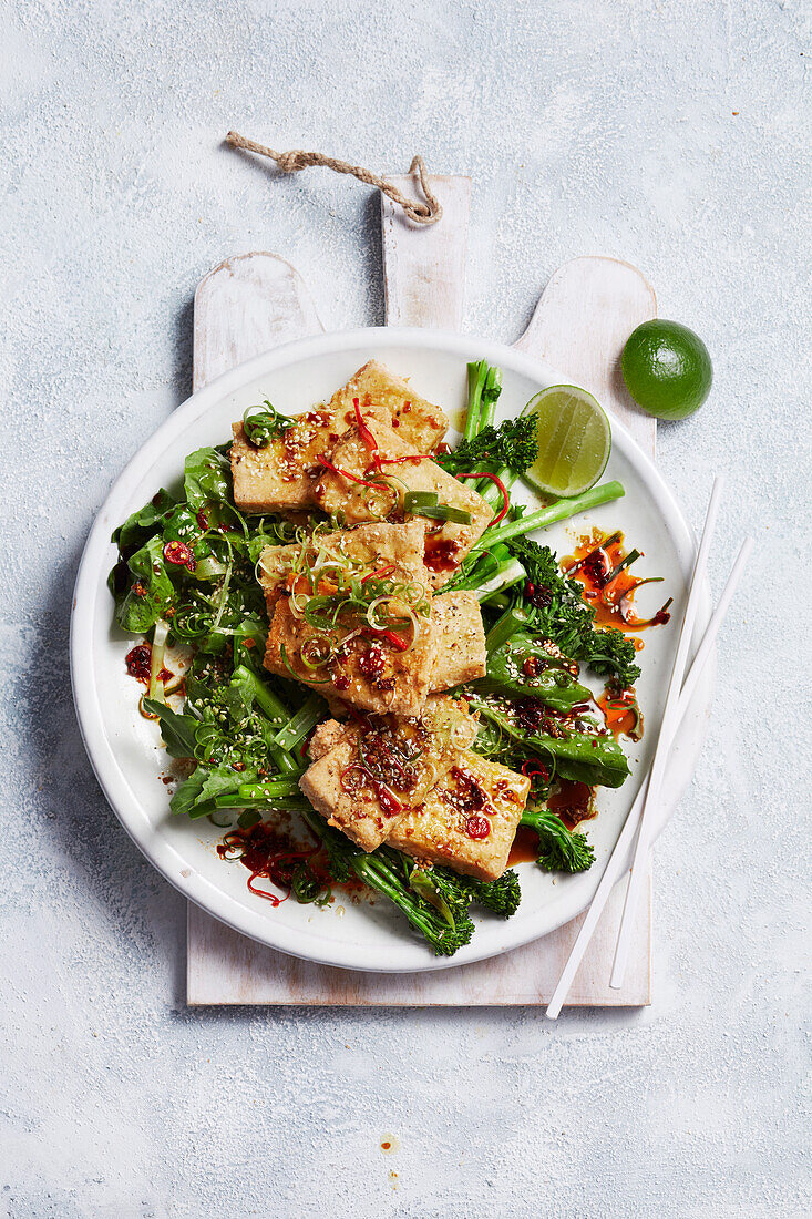 Crisp tofu with palm sugar dressing (Air fryer)