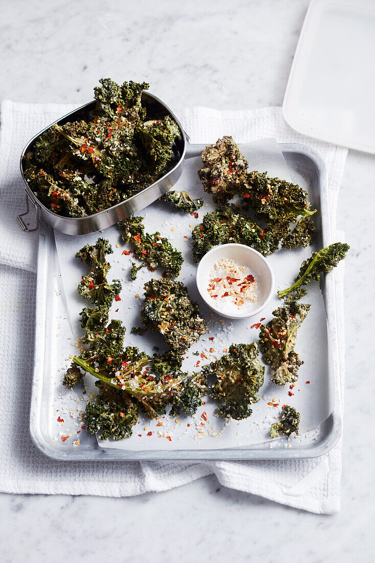 Tahini kale chips (Air fryer)