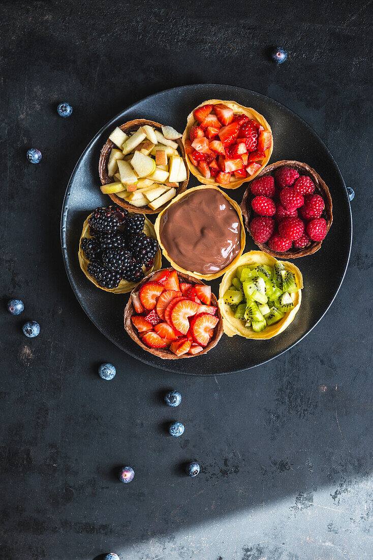 Taco-Pancakes mit Früchten