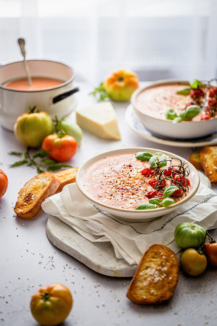 Tomaten-Mascarpone-Suppe