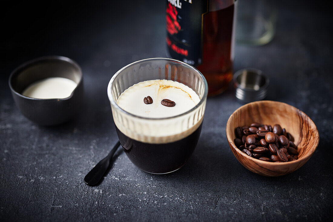 Calypso Coffee with rum and coffee liqueur