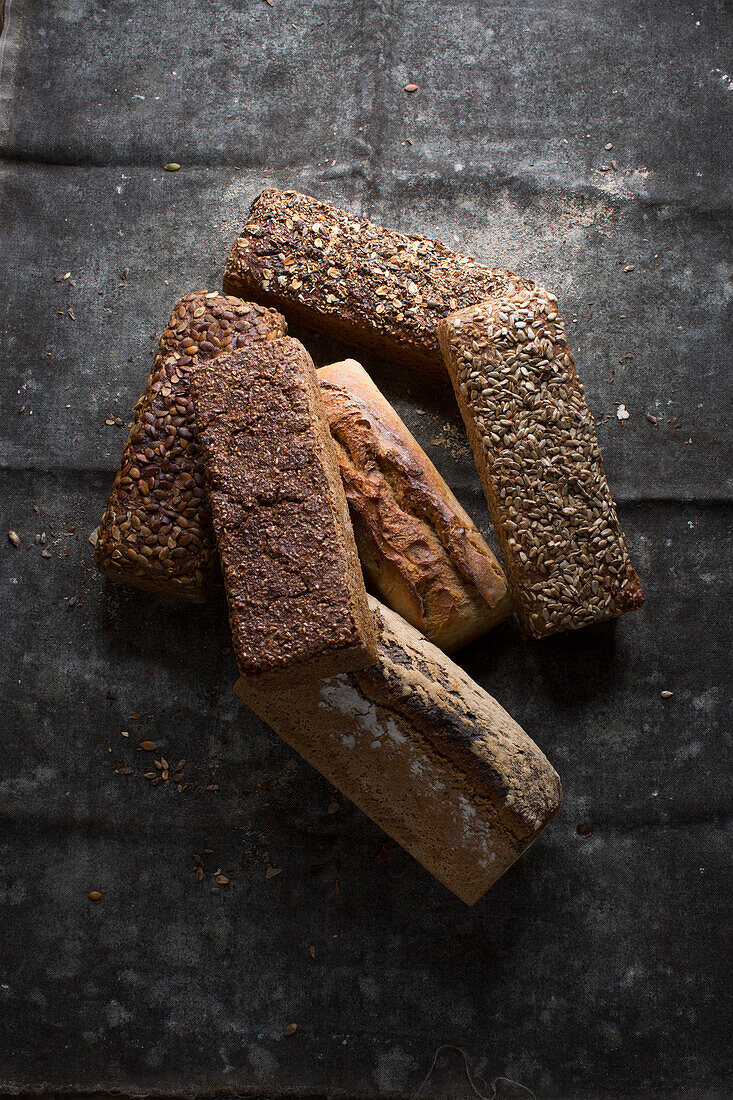 Various tin loaves