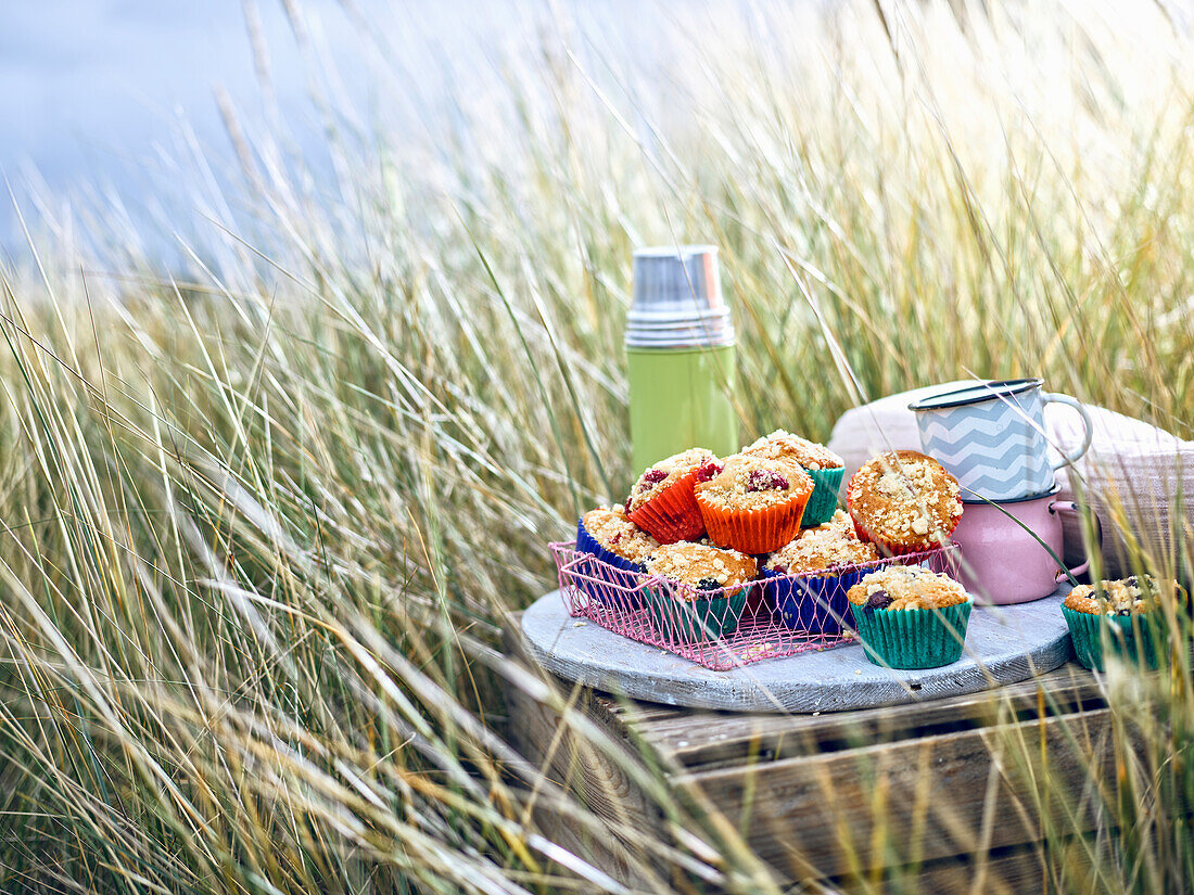 Fruchtige Crumble-Muffins fürs Picknick
