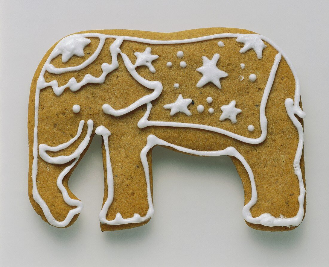 A Single Elephant Shaped Sugar Cookie
