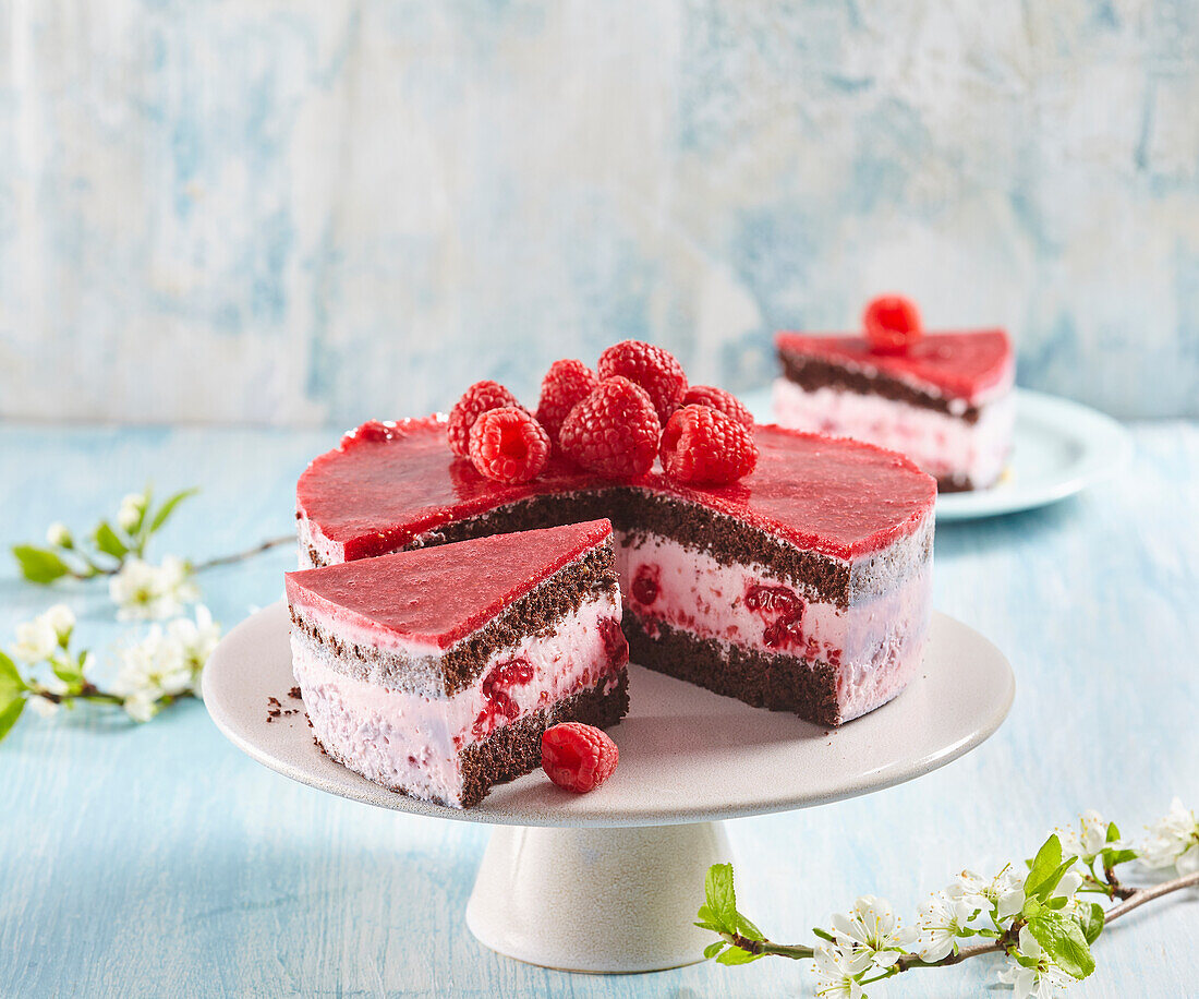 Chocolate raspberry cake