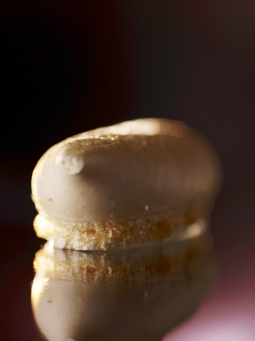 Meringue against a dark background (Close Up)