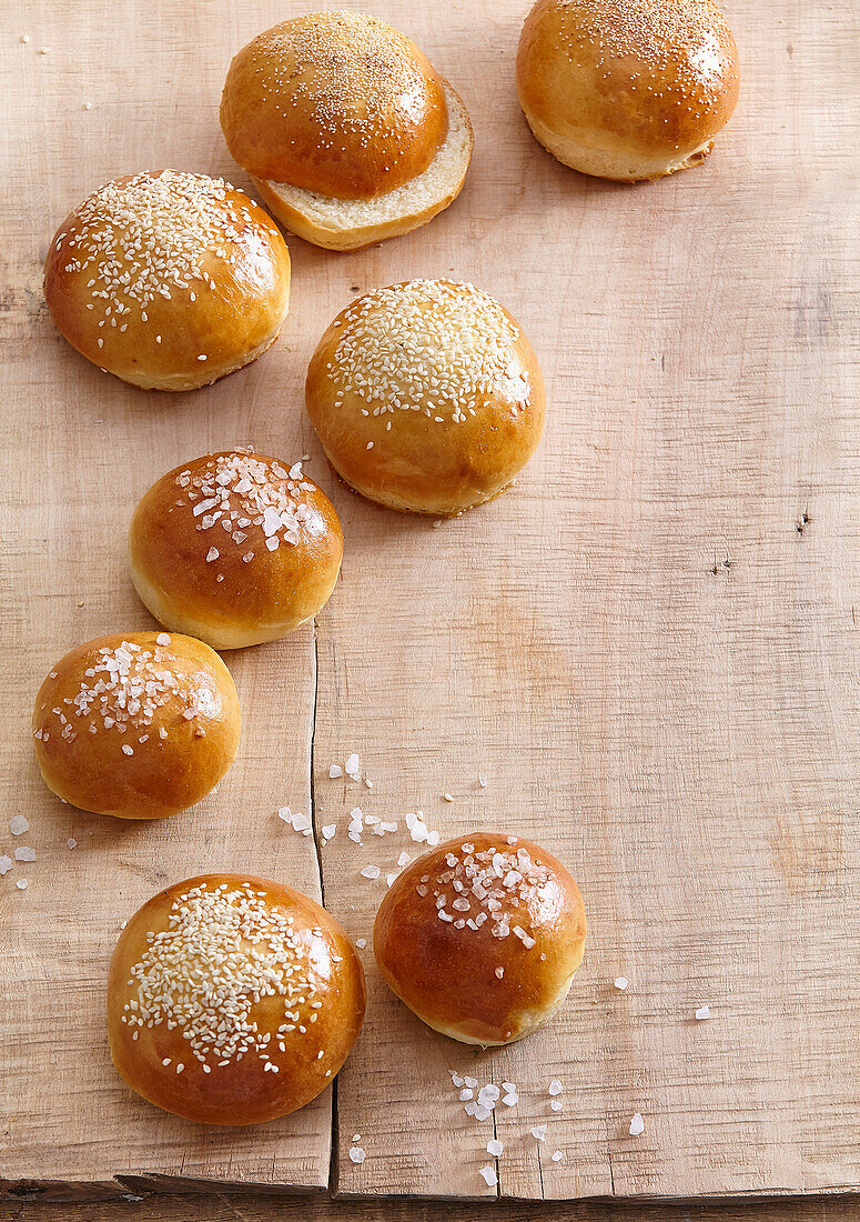 Homemade hamburger buns