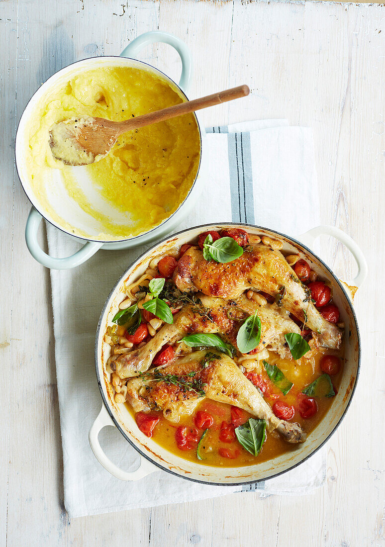 Summer braised chicken with tomatoes